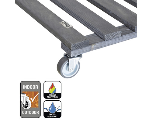 Houten rolplank met wielen voor binnen- en buitengebruik