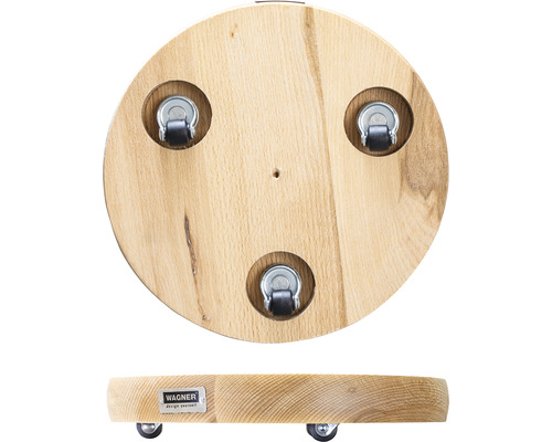 Houten rolplank met drie wielen
