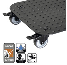Transportroller met wielen en rem