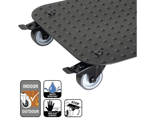 Transportroller met wielen en rem