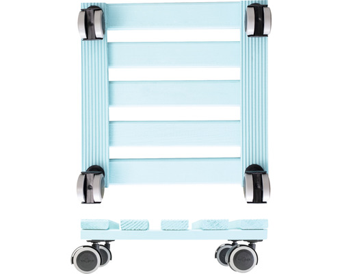 Houten rollende plantenbak met wielen