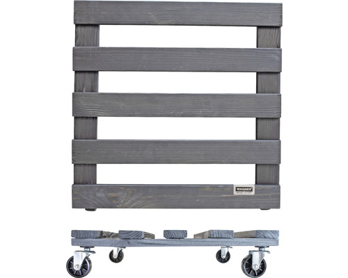 Houten plantenroller met wielen