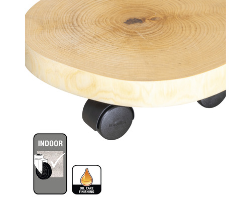 Houten rolplank met wielen voor gebruik binnenshuis