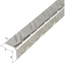 Aluminium hoekbeschermingsprofiel met traanplaatmotief en afmetingen