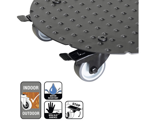 Rolplank met vier wielen en rem