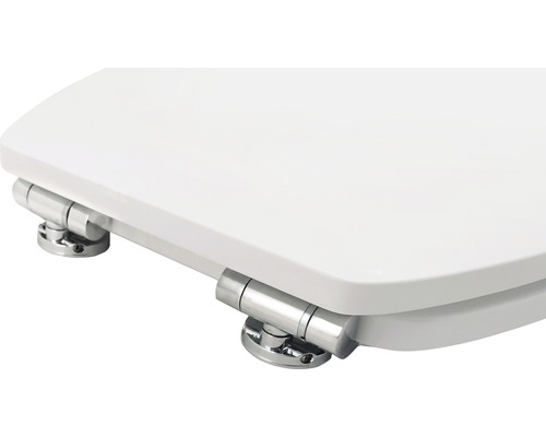 Toiletdeksel met chromen beslag