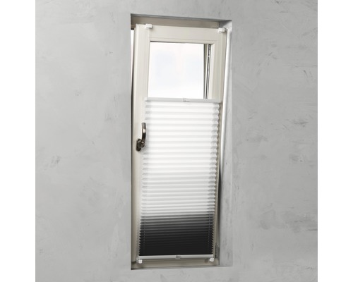 Raam met gemonteerde plissé voor privacy en zonwering