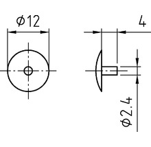DRESSELHAUS Afdekkap Ø 12x2,4 mm kunststof wit, 100 stuks