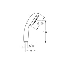 GROHE Handdouche Vitalio Start 100 3 stralen 26031000