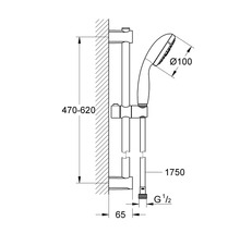 GROHE Doucheset Vitalio Start 100 3 stralen 26032000 chroom
