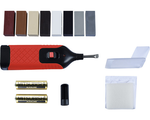 Meubelreparatieset met retoucheerstift en wasblokken