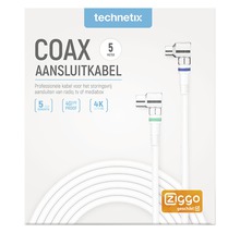 Technetix coax aansluitkabel, vijf meter