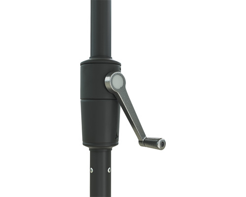 Detailopname van een parasolstok met slinger mechanisme