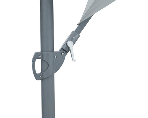 Detailweergave van een parasol met slinger mechanisme