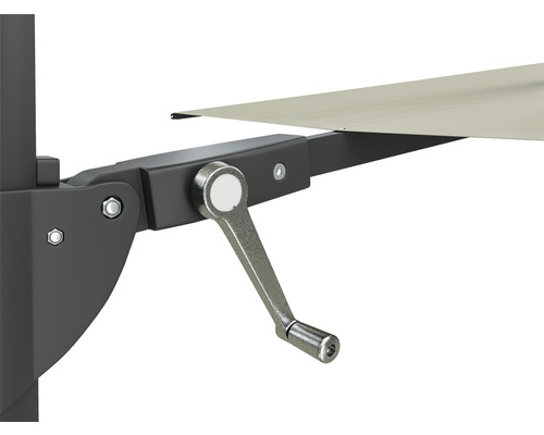 Detailopname van een parasol met slinger mechanisme