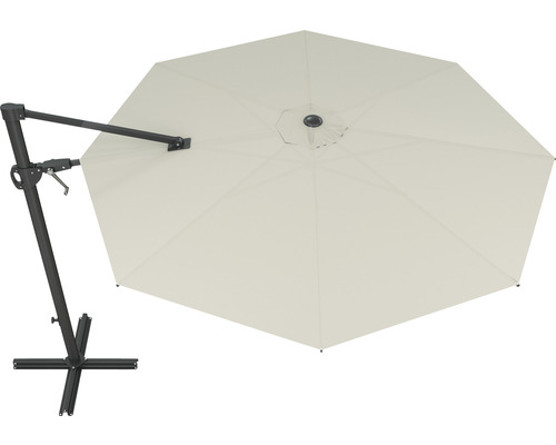 Vrijhangende parasol met metalen frame en zonwering