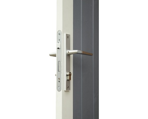 Deurbeslag met slot en handgreep