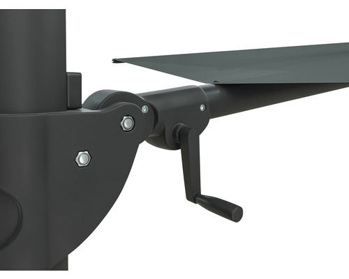 Details van het slinger mechanisme van een parasol