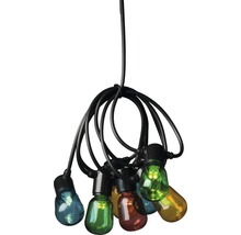 Lichtsnoer met gekleurde lampen