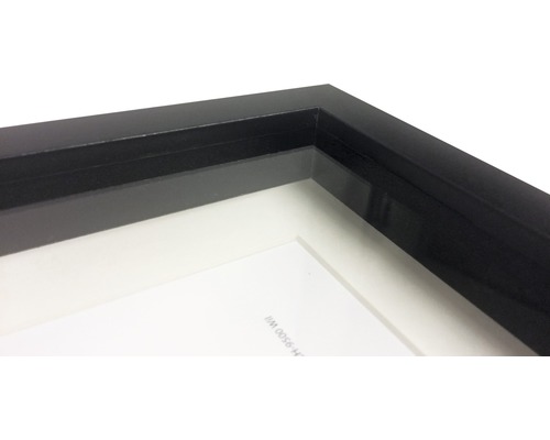 Detailopname van een zwarte fotolijst