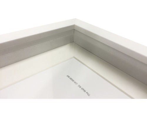 Detail van een witte fotolijst