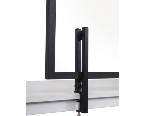 Bureauhanger met klem voor bevestiging van een scherm