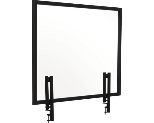 Glazen tafelopzetstuk voor infectiebescherming met bevestigingsvoeten