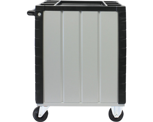 Rolcontainer van kunststof met handgreep en wielen