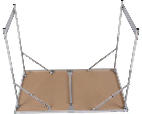 Aluminium campingtafel onderkant met poten