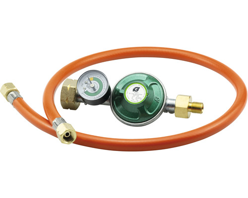 Gasdrukregelaar met slang en manometer