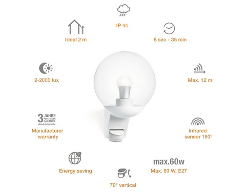 STEINEL Buitenlamp L585 S wit