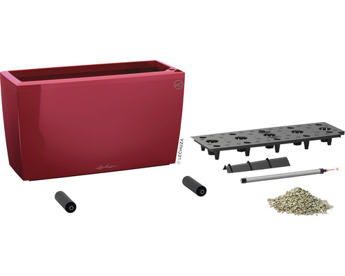 Rechthoekige plantenbak met irrigatiesysteem en accessoires