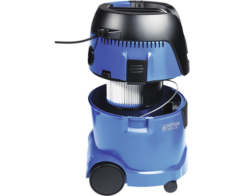 Nilfisk AERO 26 nat- en droogzuiger met open filtercompartiment