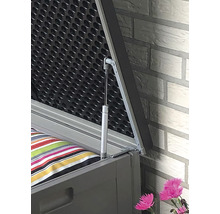 GARDEN PLACE Opbergbox Marla kunststof grijs 390 L, 143,5x53x57 cm