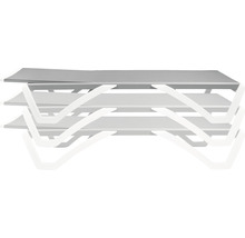 Gestapelde aluminium tuinligbedden