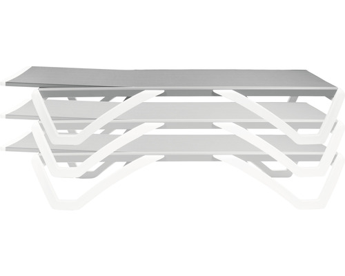 Gestapelde aluminium tuinligbedden