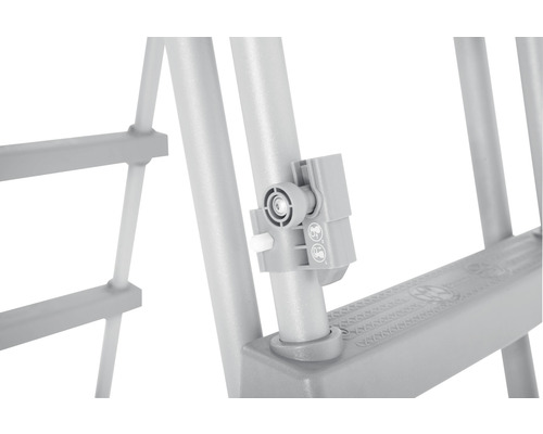 Detailopname van een ladder met vergrendelingsmechanisme