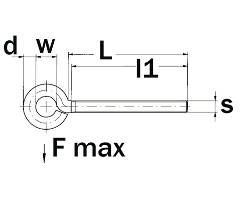 Technische tekening van een ring met afmetingen