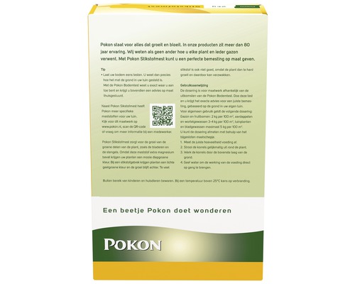 Pokon stikstofmest verpakking