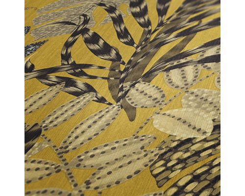 Behang met plantenmotief