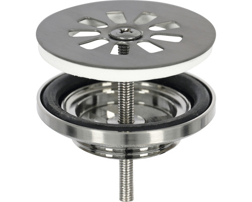 Spoelbakafvoergarnituur van roestvrij staal