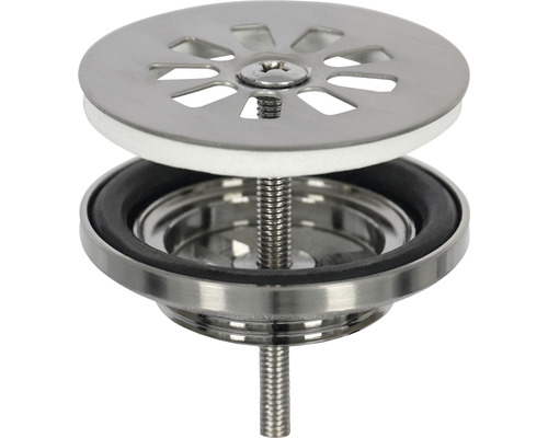 Spoelbakafvoergarnituur van roestvrij staal