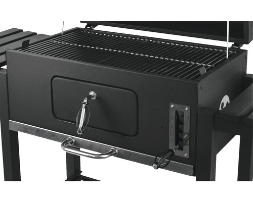 Barbecue op wielen met deksel en voordeur