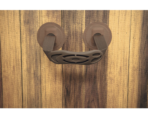 Handgreep met zuignappen op hout