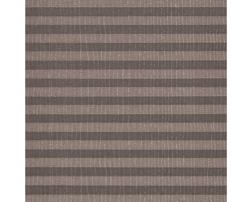 Detail van een geplisseerd gordijn met horizontale strepen