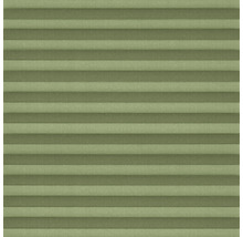 Close-up van een groen plisségordijn voor gebruik als raamdecoratie en zonwering.