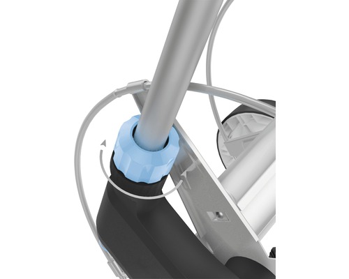 Detailopname van een draaiknop op een apparaat