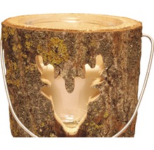 Decoratieve boomschijf met hertenmotief en draagbeugel