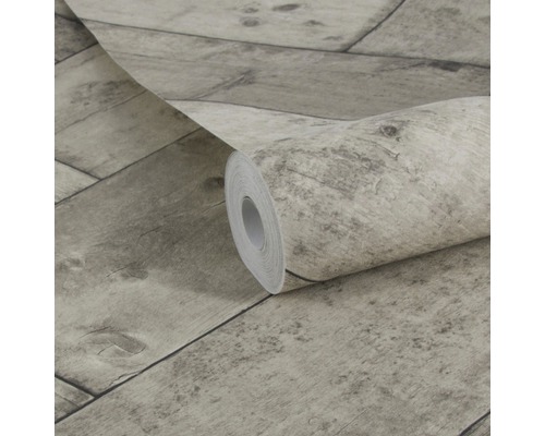 Rol behang met houtlook