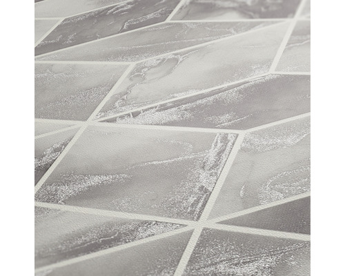 Close-up van een behang met geometrisch marmerpatroon